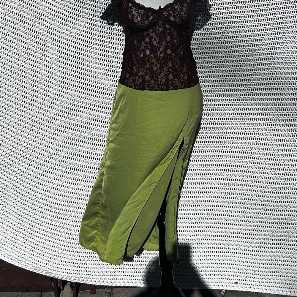 American Eagle Outfitters Green Maxi Skirt